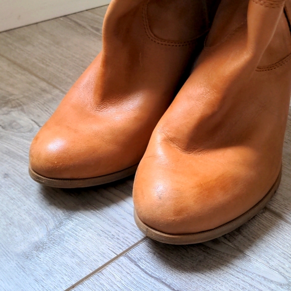 ALDO Cognac Genuine Leather Knee High Pull On Boots - Size 40/9.5  💚EUC💚 - Picture 8 of 8
